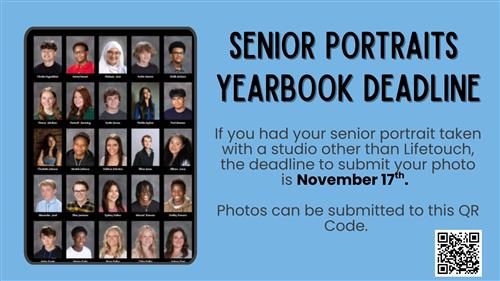 Senior Portrait Yearbook Deadline